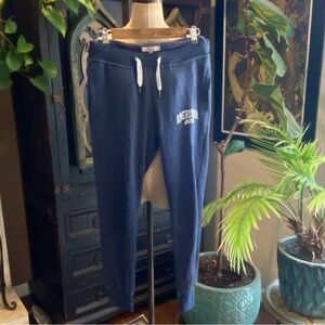 American Retro washed out navy crop jogger drawstring sweat pants